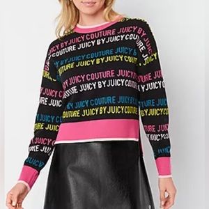 Juicy By Juicy Couture Womens Crew Neck Long Sleeve Pullover Sweater NWT